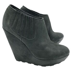 Ash Fuji Nubuck Leather Wedge Booties